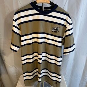Santa Cruz Striped Skate T-Shirt | Logo Tee | Streetwear